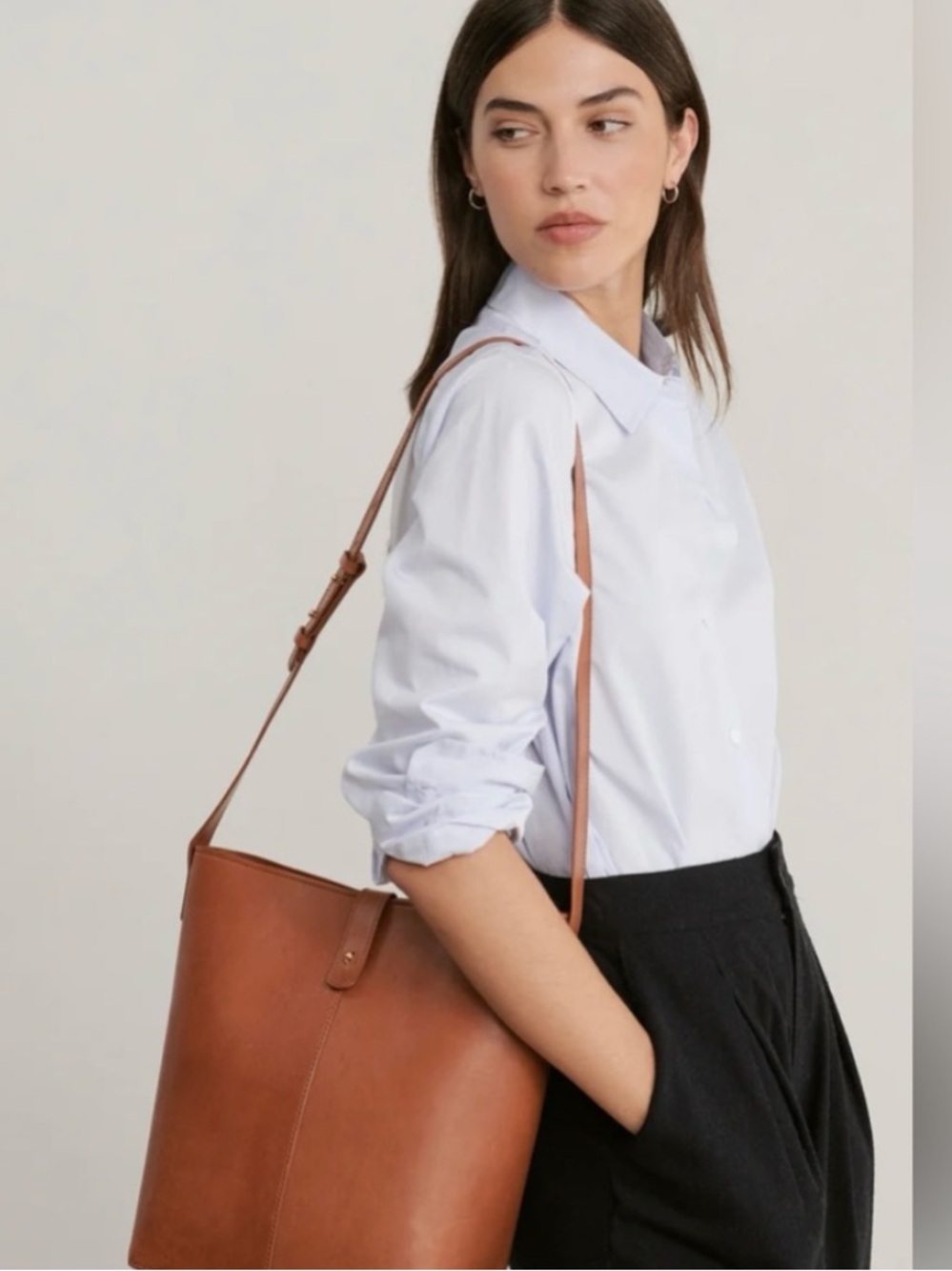 Jenni Kayne Leather Bucket Bag